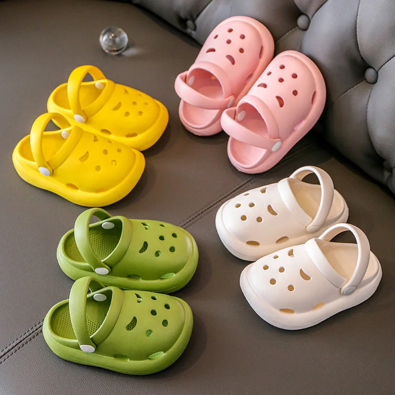 

Children's Baotou Slippers Indoor Soft Bottom Non-slip Children's Hole Shoes Summer Cute Toddler Beach Shoes Baby Sandals