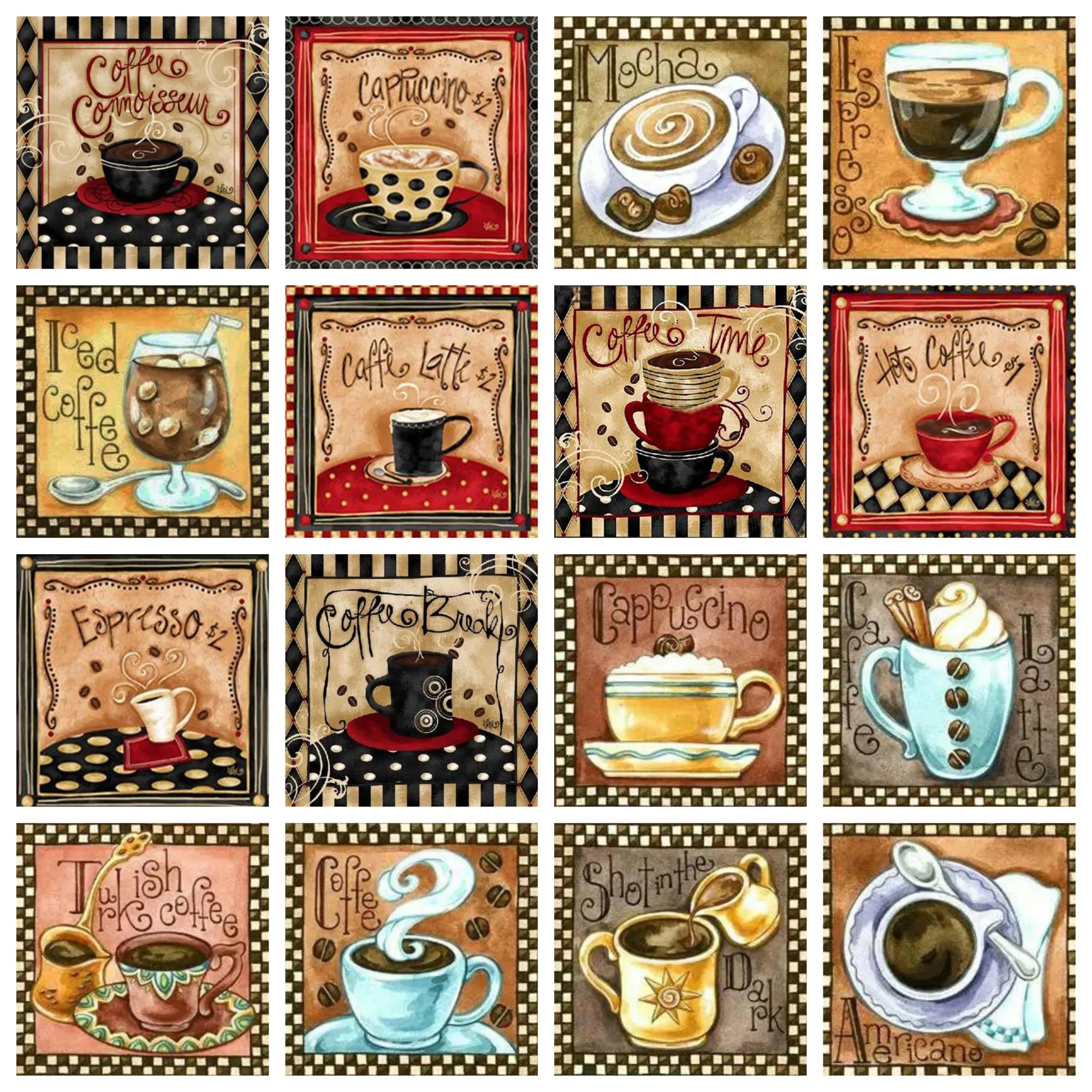 

Diamond Painting New Collection Coffee Tea Picture Embroidery Kit Diy 5d Cross Stitch Kit Wall Decoration Gift Diamond Art