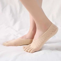 5 pairs orthopedic compressing socks for women toe socks breathable five finger split toe socks invisible boat socks
