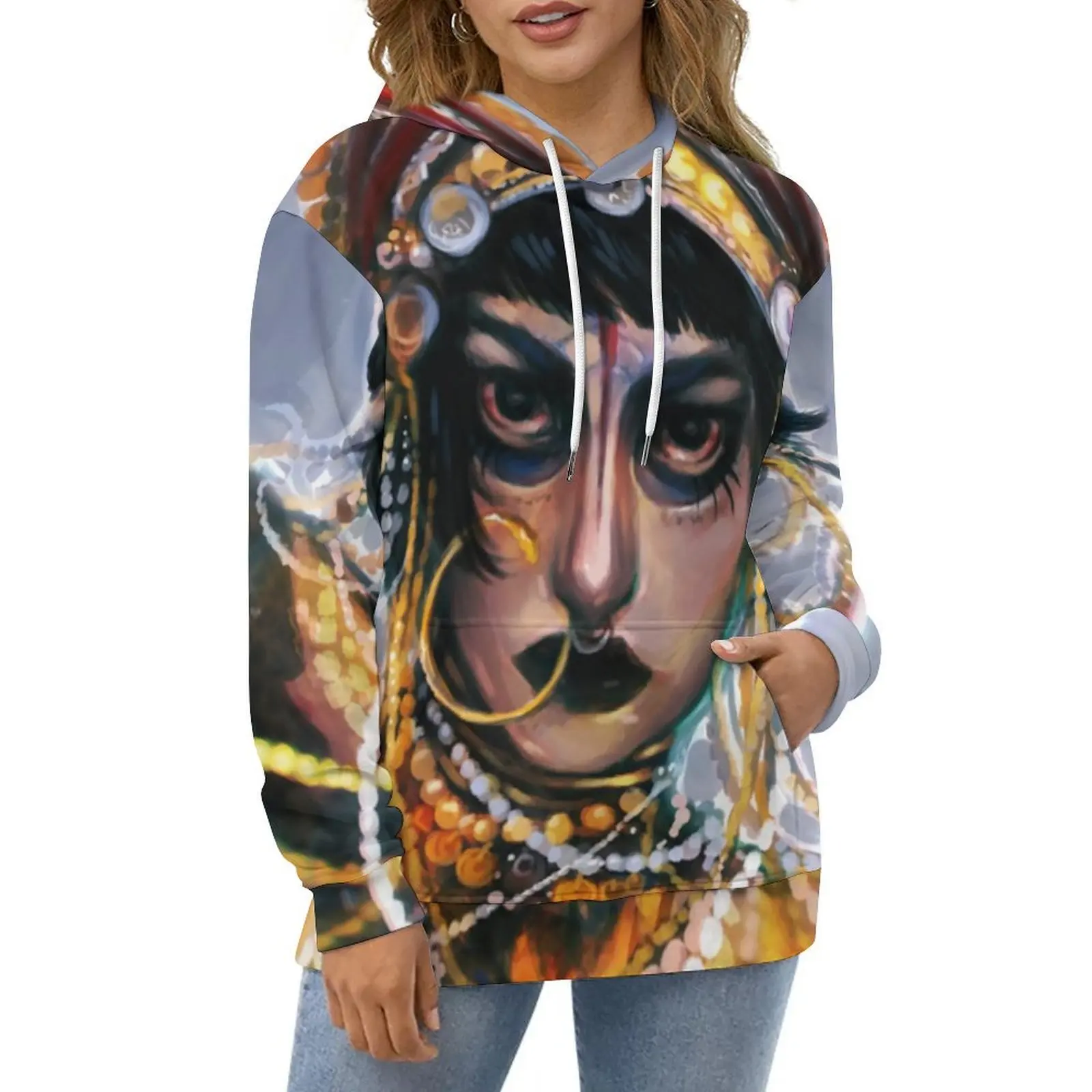 Jibaro масляная краска повседневные толстовки Love Death Robots Y2k узор свободная толстовка