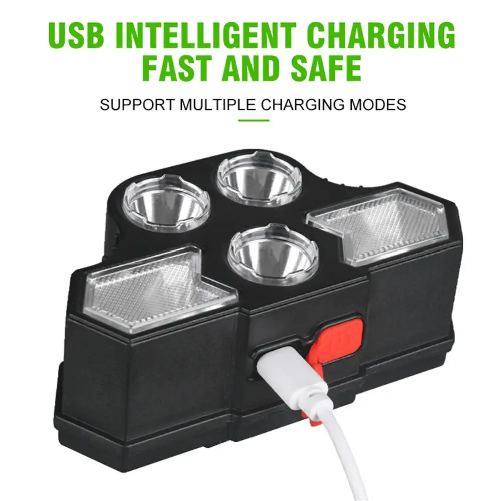 

Outdoor Headlamps Bright LED Flashlight USB Rechargeable Head Torch 4 Lighting Modes Night Lamp Camping Fishing Bright Headlight