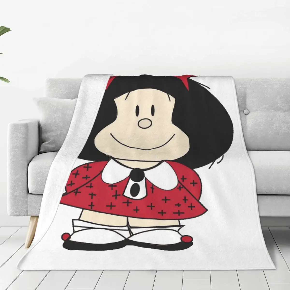 

Anime Mafalda Blanket Comforter Bed Anime Bed Blanket Kids Baby Blanket cute girl minimalist microfiber Anti-pilling washable