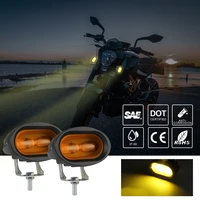 1 pair motorcycle auxiliary lights led spotlight 12v 24v led work lights waterproof for motocross led work driving lights