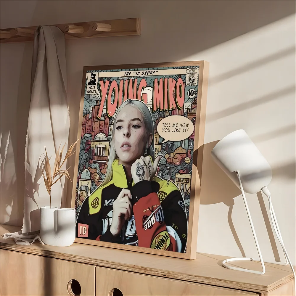 Певица молодой Мико аниме постеры липкие HD качество настенные художественные