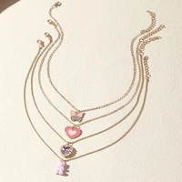 new 2022 rice beads necklace for women butterfly pendant clavicle chain fashion korean necklaces jewelry party accessories gifts