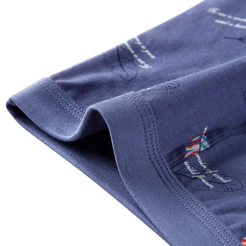 FK 4Pcs/Lot Mens Cotton Underwear Boxers Sexy Printed Panties Men's Underpants Boxer Comfortable Brand Boxershort 2023 New HOT