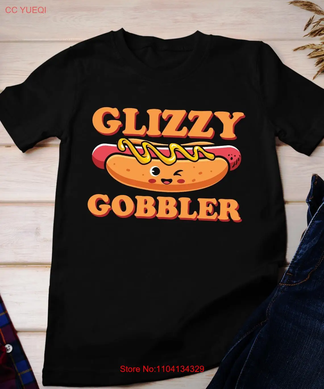 Футболка Glizzy Gobbler с забавными хот-догами для девочек Я люблю хот-догов длинными