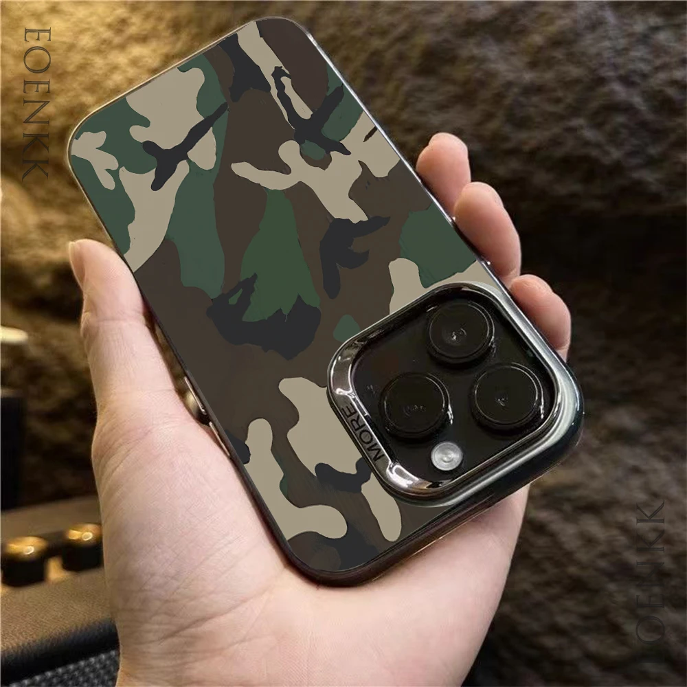 Чехол для телефона с камуфляжным принтом iPhone 13 14 11 12 15 16 Pro Max Plus X XR XS Mini цветной