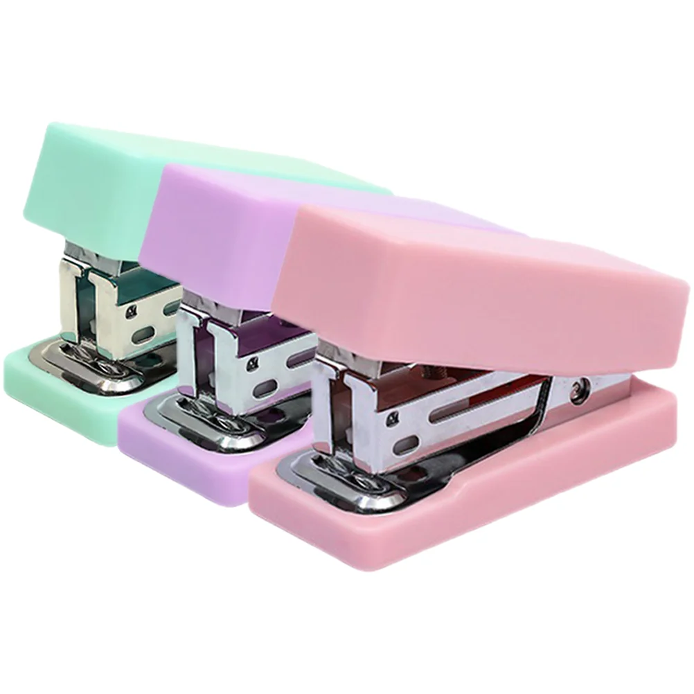 

3Pcs Multi-function Staplers Convenient Desk Staplers Metal Office Staplers Home Supply