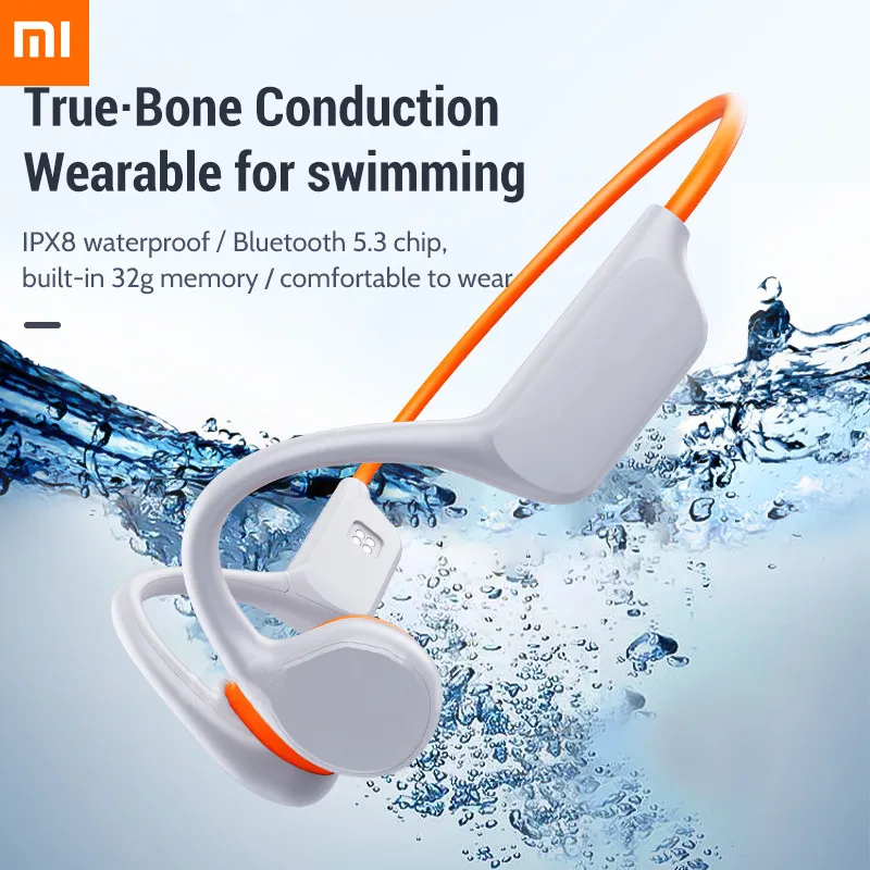 

Xiaomi Fashion Bone Conduction Bluetooth Earphone X7 Wireless IPX8 Professional Swimming Headphones MP3 IP68 32G Headset