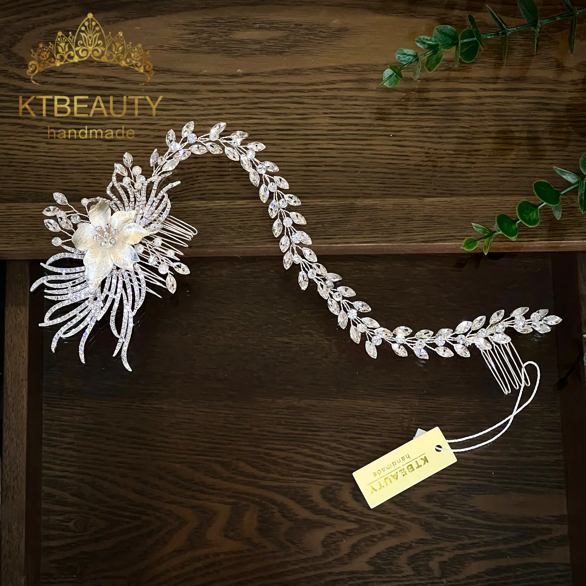 

Новый роскошный головной убор ручной работы из циркония с жемчугом светло-серебряные цветы королевская Королева Принцесса Корона для торж...