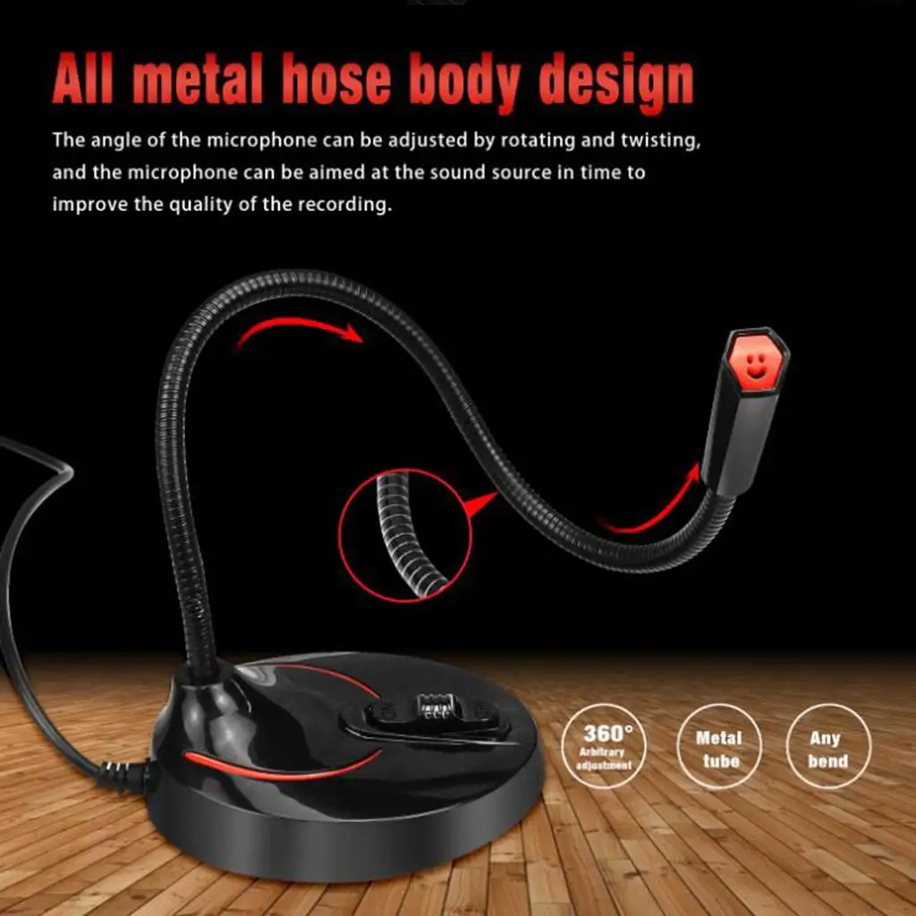 

amagogo Tabletop USB Microphone for Compatible with Any Computer -