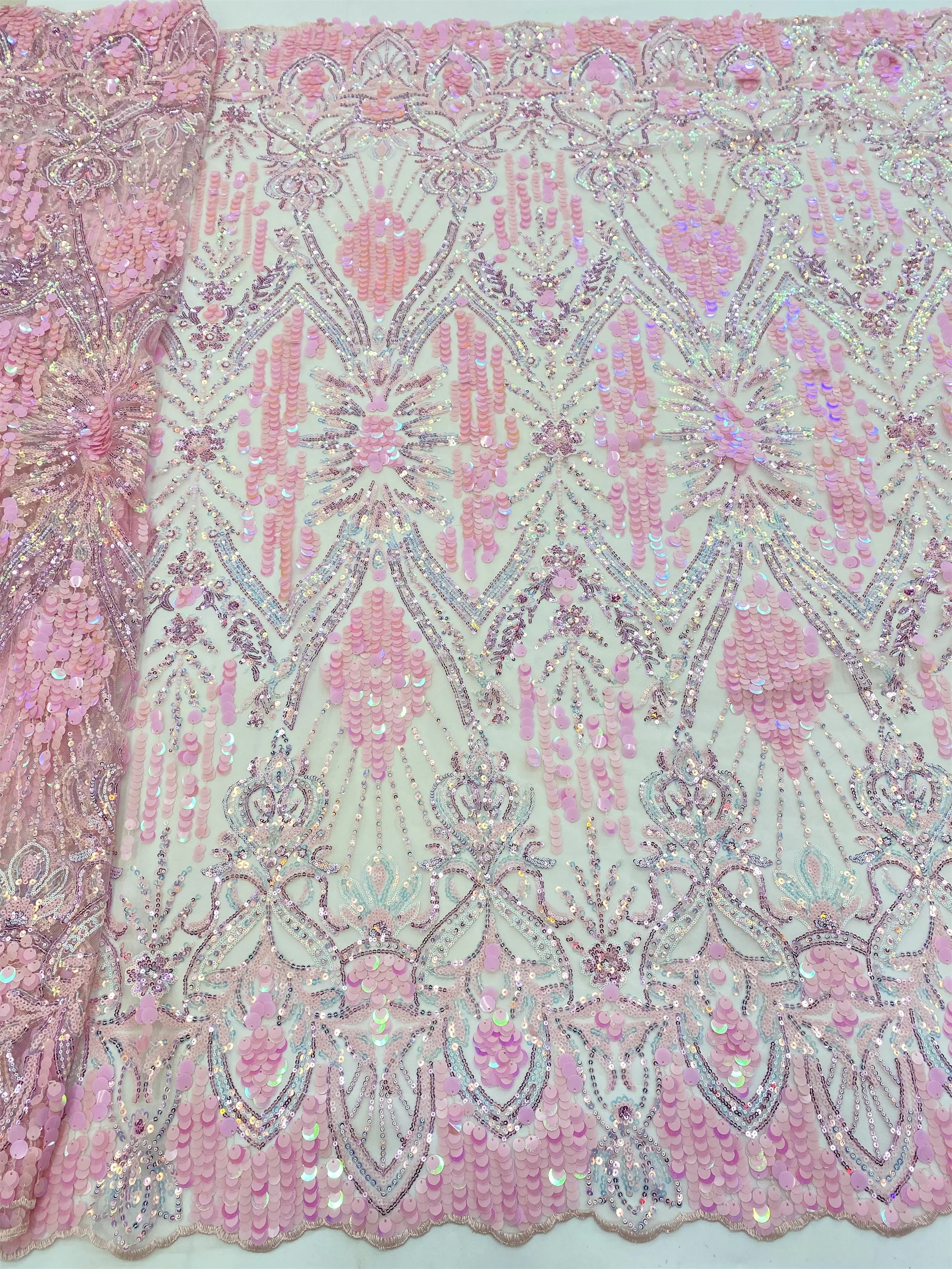 Роскошная модная блестящая кружевная ткань с блестками и вышивкой для вечерних