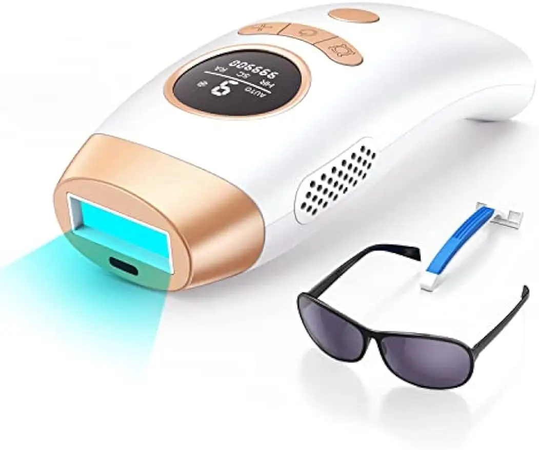 

Laser Hair Removal Device for Women And Men, IPL Permanent Hair Removal 999900 Flashes For Facial Leg Arm Whole Body Use