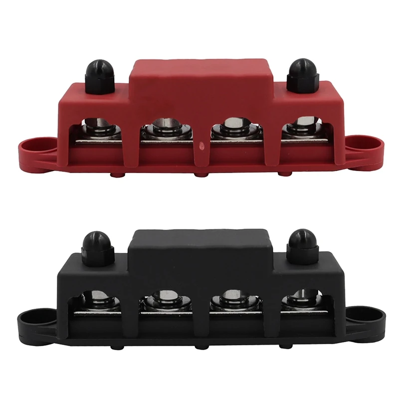 

Bus Bar Power Distribution Block Terminal Studs M8 M10 250A Wiring Busbar Battery For Car Rv-Marine Organizer Box