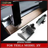 for tesla model 3 2022 accessories car air outlet mount smartphone mobile phone holder model y 2021 cradle stable