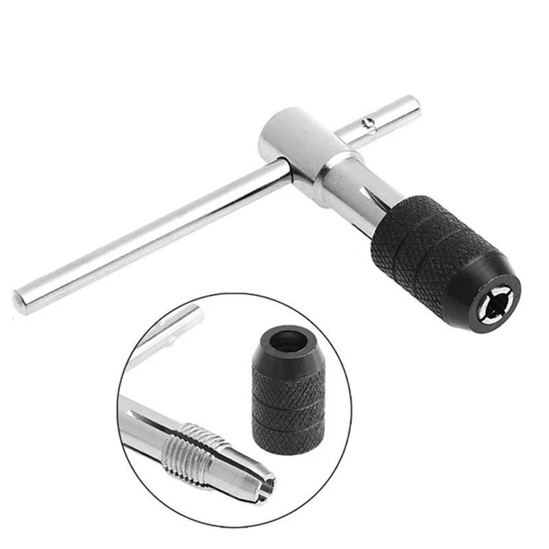 

ABHG T-Handle Tap Wrench Chuck Type Capacity M3-M6 1/8"-1/4" Adjustable Hand Tool