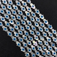 natural mother of pearl shell devils eye beads 7 16mm white butterfly shell palm shape charm diy necklace bracelet accessories