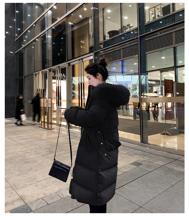 

Aoottii Real Fox Fur Collar Down Coat Female Winter 2022 Elegant Hooded White Duck Down Jacket Women Chaquetas Para Mujer 01176