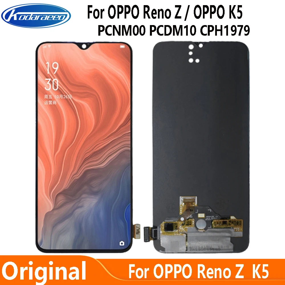 

6.4" Original For OPPO Reno Z PCDM10 CPH1979 LCD Display Touch Screen Digitizrt Assembly For OPPO K5 PCNM00 RenoZ Display