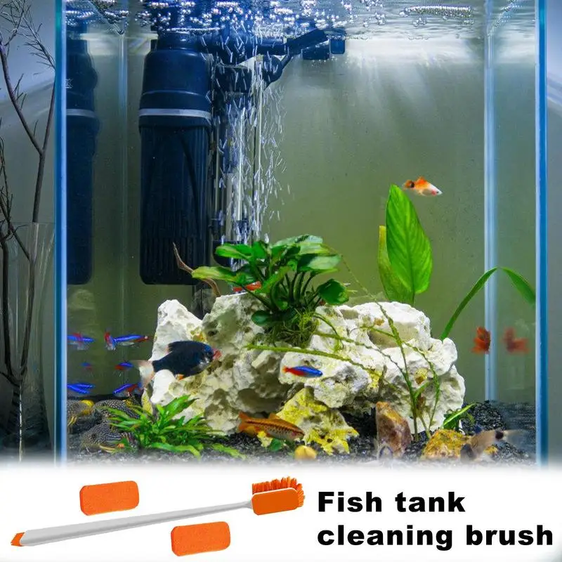Щетка для аквариума двусторонняя щетка чистки водорослей в аквариуме