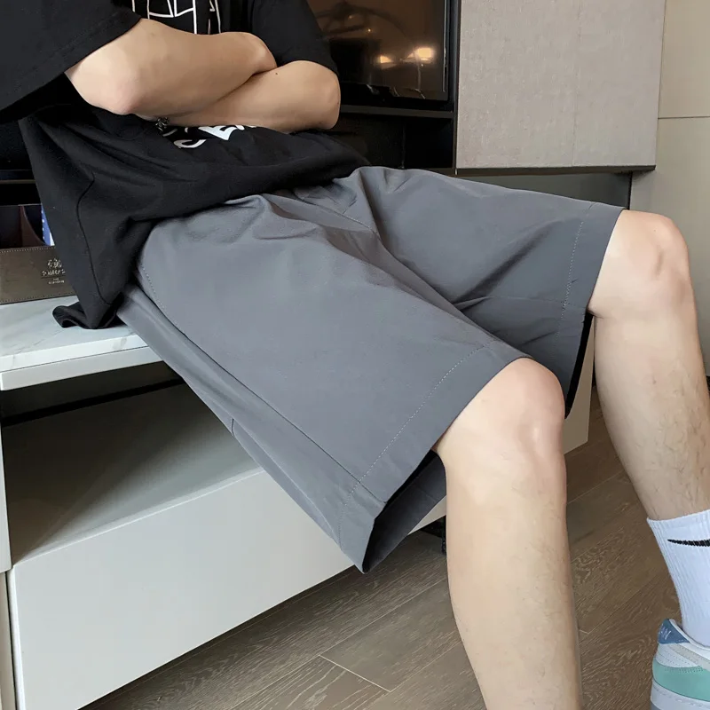 Шорты мужские прямые в стиле Instagram Свободные повседневные тонкие дышащие до