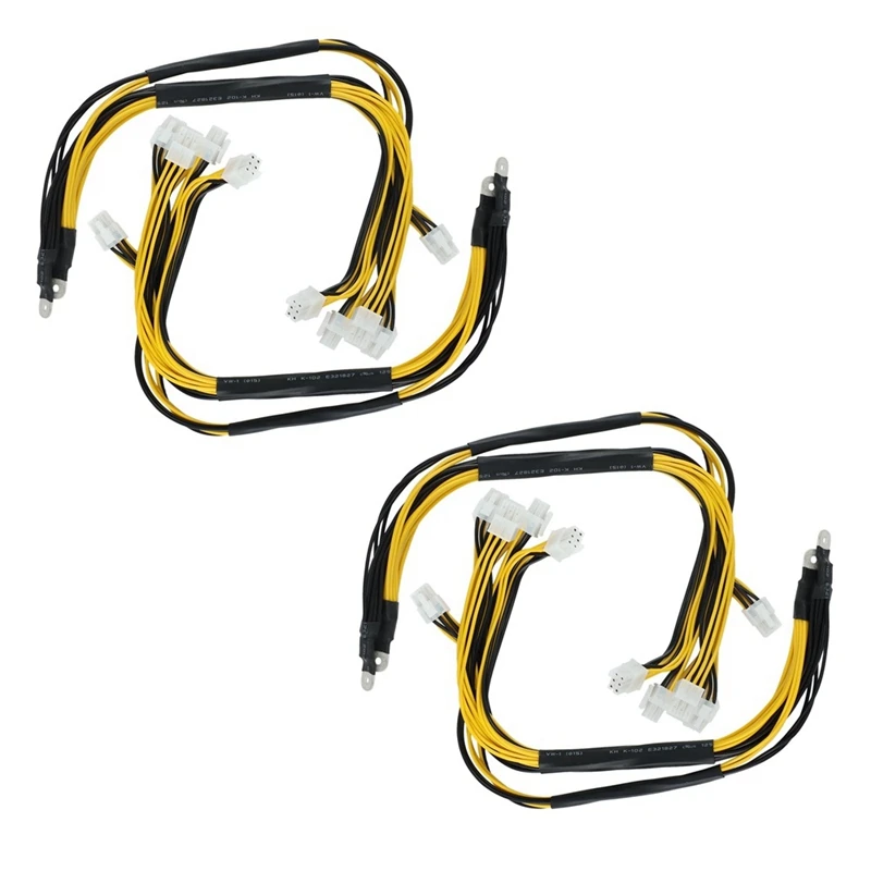 

4 упаковки 1200 Вт 1600 Вт выходной провод 6-контактный PCIE коннектор питания для Bitmain Antminer APW3 / APW3 + / APW3 ++ / APW7 PSU L3 D3