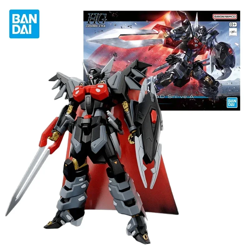 В наличии оригинальная Bandai Gundam HG 1/144 Black Knight Squad Shi-Ve.a Seed Freedom аниме фигурка в сборе