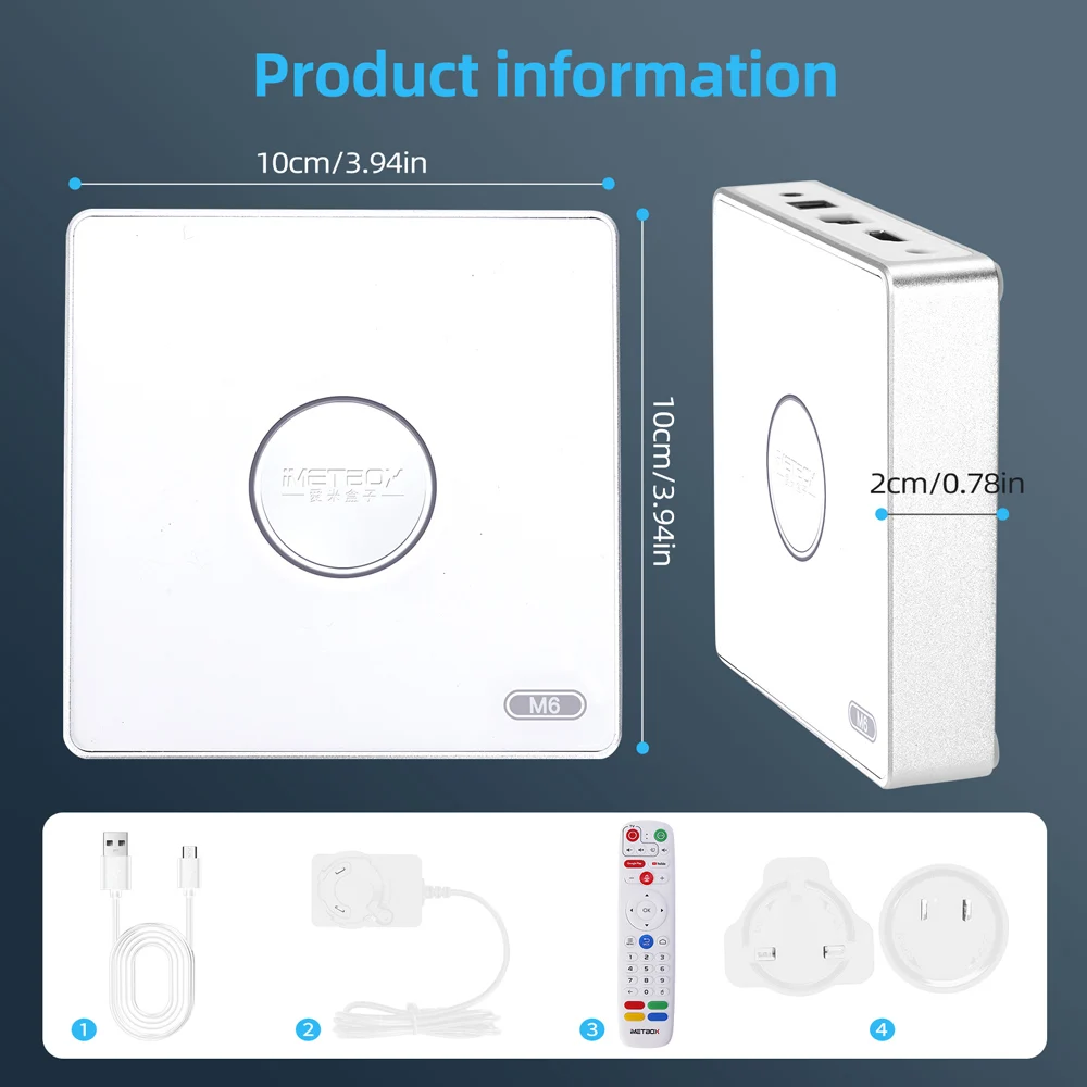ТВ-приставка IMETBOX M6 2025 4 ГБ 64 с управлением Vioce Wi-Fi 6 8k HD Smart TB TV Box
