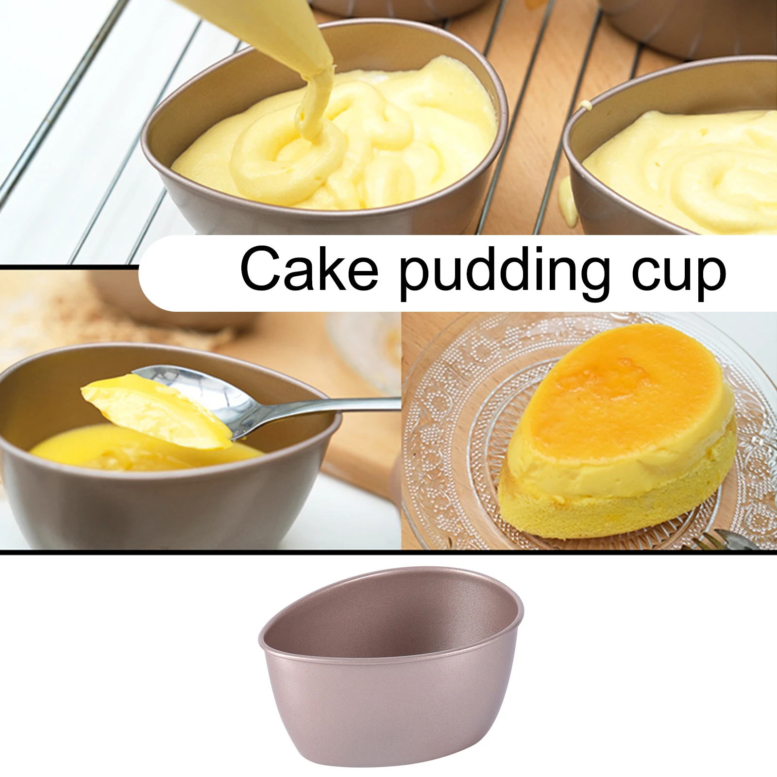

Pudding Cup Mold Multifunctional Mini Chocolate Molten-Pans Carbon Steel Cupcake Egg Tart Molds Pudding Mold Steaming Bowl