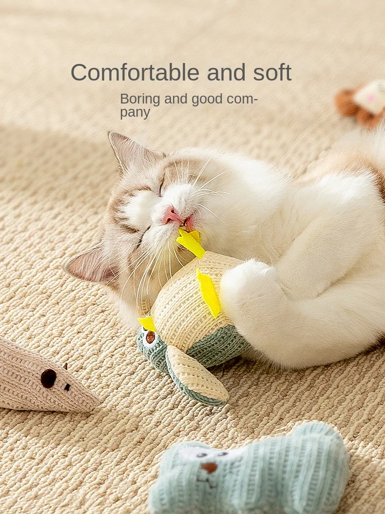 

Cute Catnip Cat Toy Self-Hi Relieving Stuffy Artifact Pet Cat Teaser Kitten Kittens Molar Cat Supplies