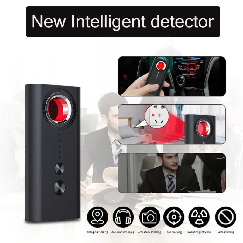 

Wireless Anti-spy Camera Detector USB Charging Vehicle GPS Location Detection 4-speed Sensitivity Adjustment Privacy Protection