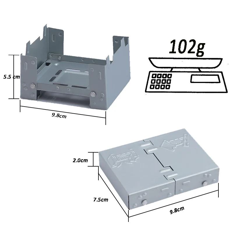 

Foldable Camping Hiking Alcohol Burner Alcohol Folding Stove Fire Maple Lotus Titanium Ultralight Solid Alcohol Stove