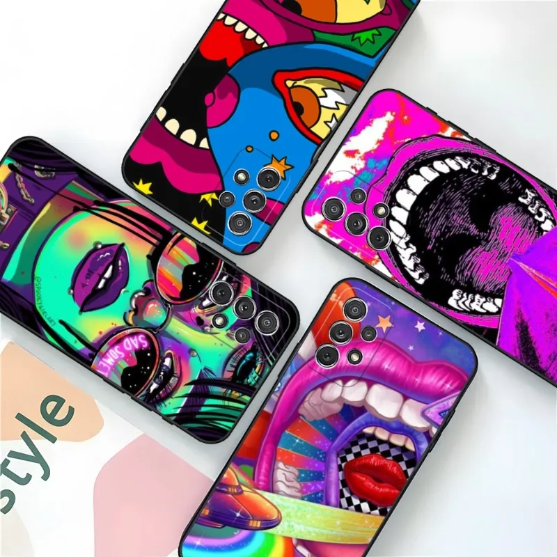 

Цветной чехол для телефона с психоделическим рисунком для Samsung Note Galaxy 8 9 10 20 Plus Pro Ultra M31 M40 M20 M10 J7 J6 Prime, задняя крышка