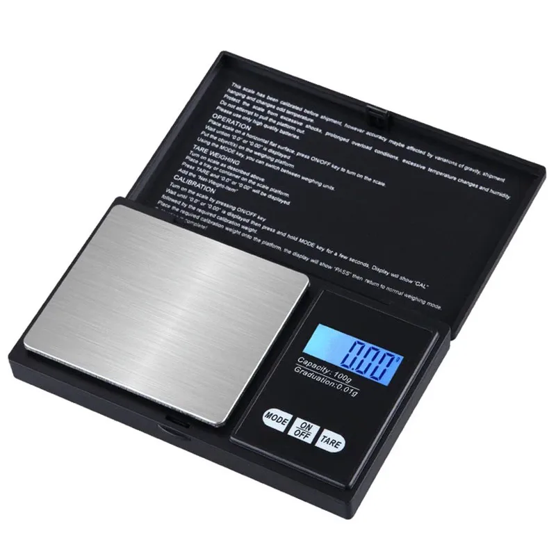 

Mini Electronic Gold Weighing Gram Scale 0.01g Digital Sleeve Jewelry Scale