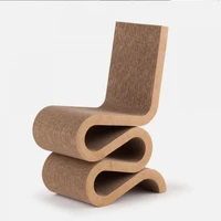 tt creative s type imitation wood grain dining chair modern model room art classic study chair