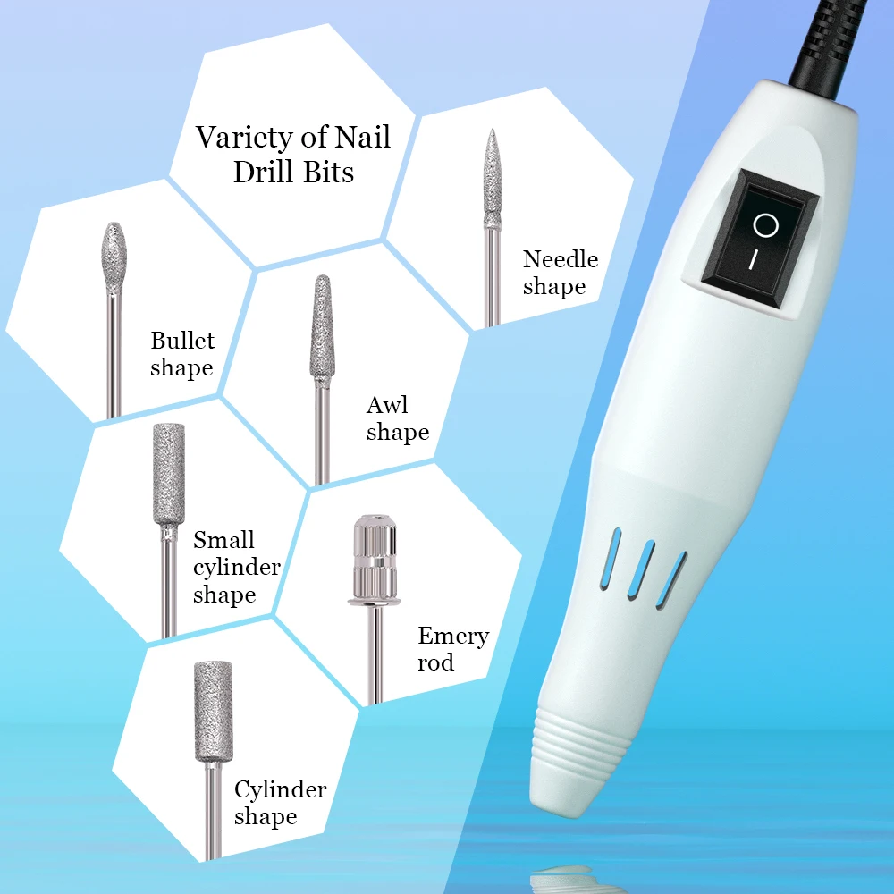 Yikoolin Профессиональный Набор Электрических Маникюрных Сверл Электронная Пилочка