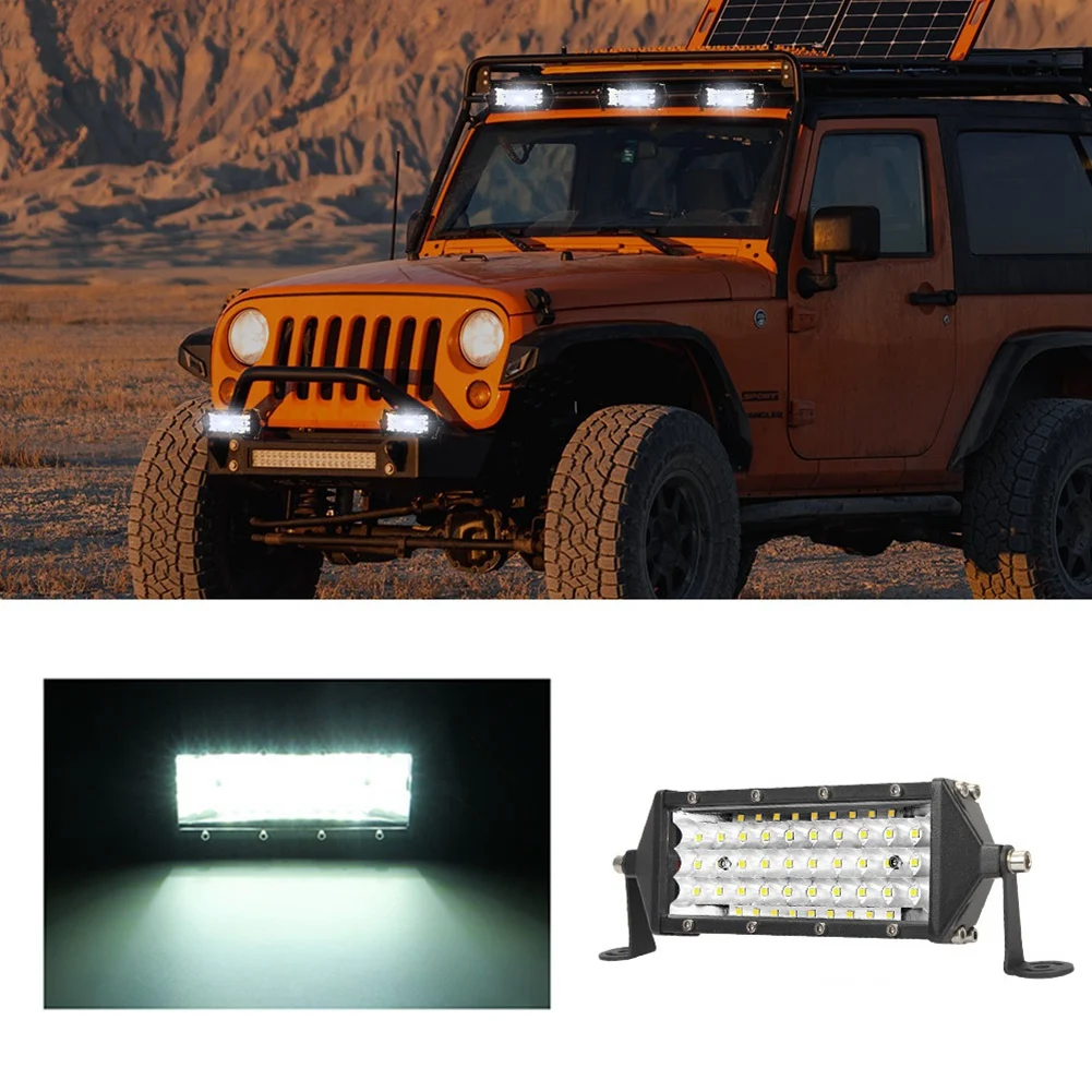 

9 Inch Work Light, Car LED Bar Offroad Spot Flood 9-30V 6000K 54W for Truck Jeep Lada Niva SUV 4WD 4X4 Barra Headlights