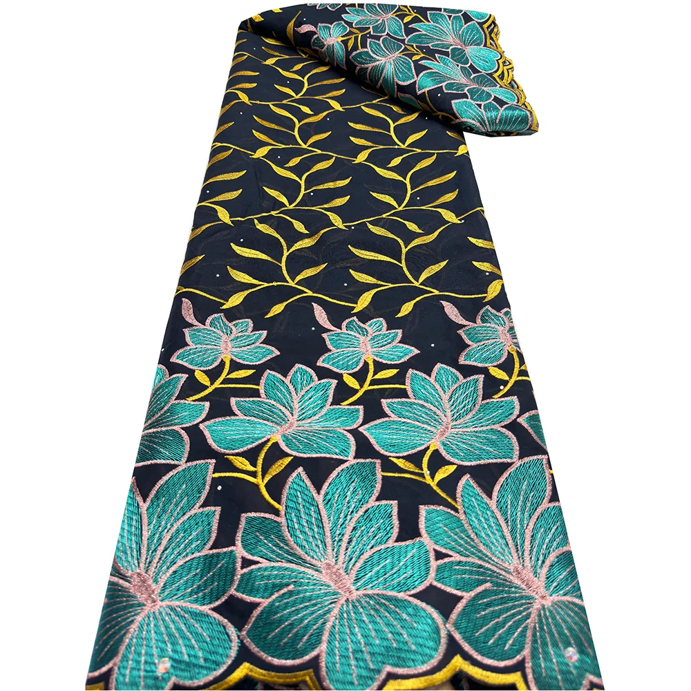 Высококачественная полиэфирная кружевная ткань PGC 2024 нигерийский африканский