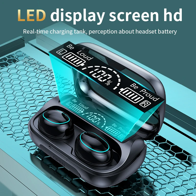 

2022 New Wireless Bluetooth Earphones Earbuds HiFi Music Headphones With Mic Sports Waterproof Headset Used For IOS Android