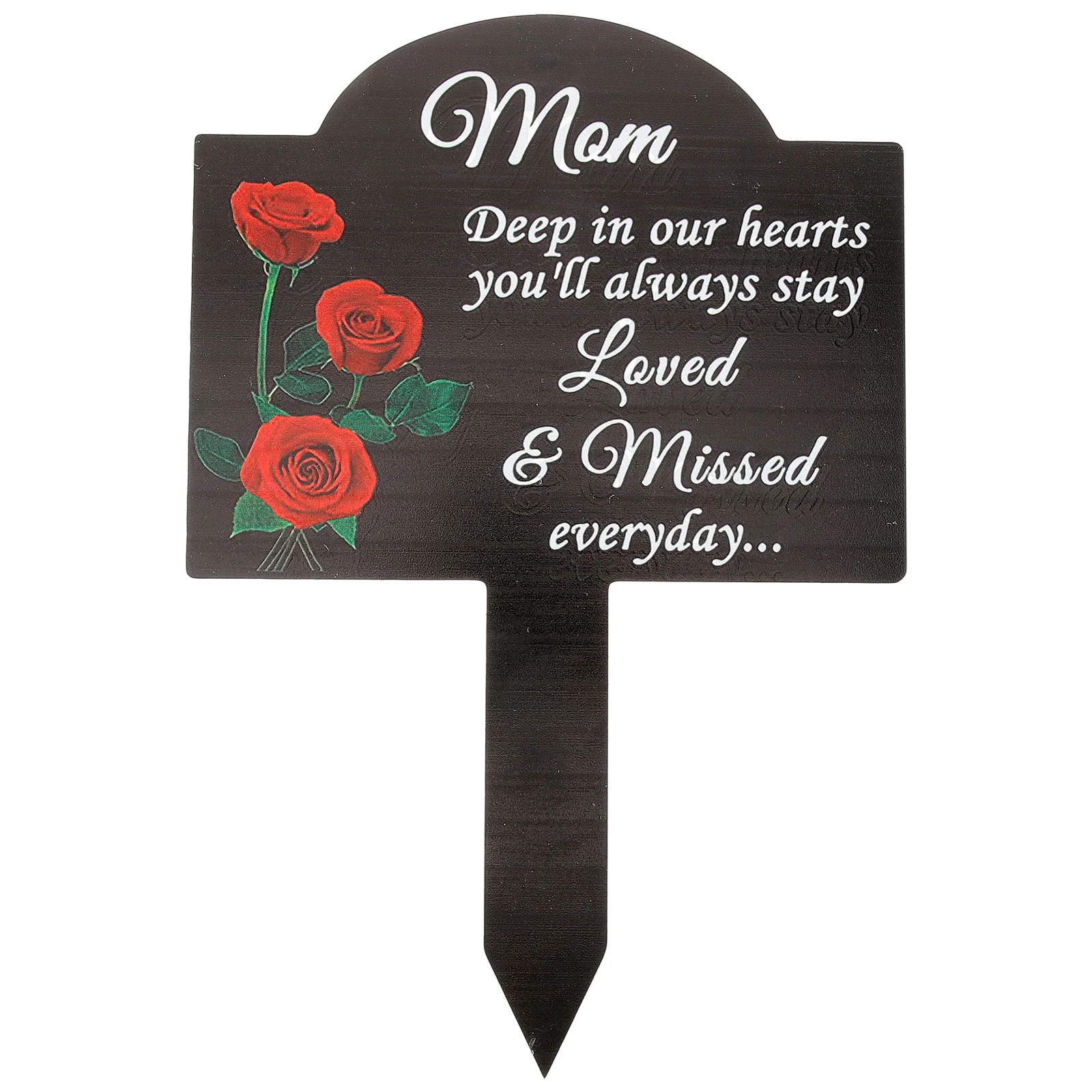 

Courtyard Memorial Stake Cemetery Decorations For Grave Mom Plaque Metal Garden