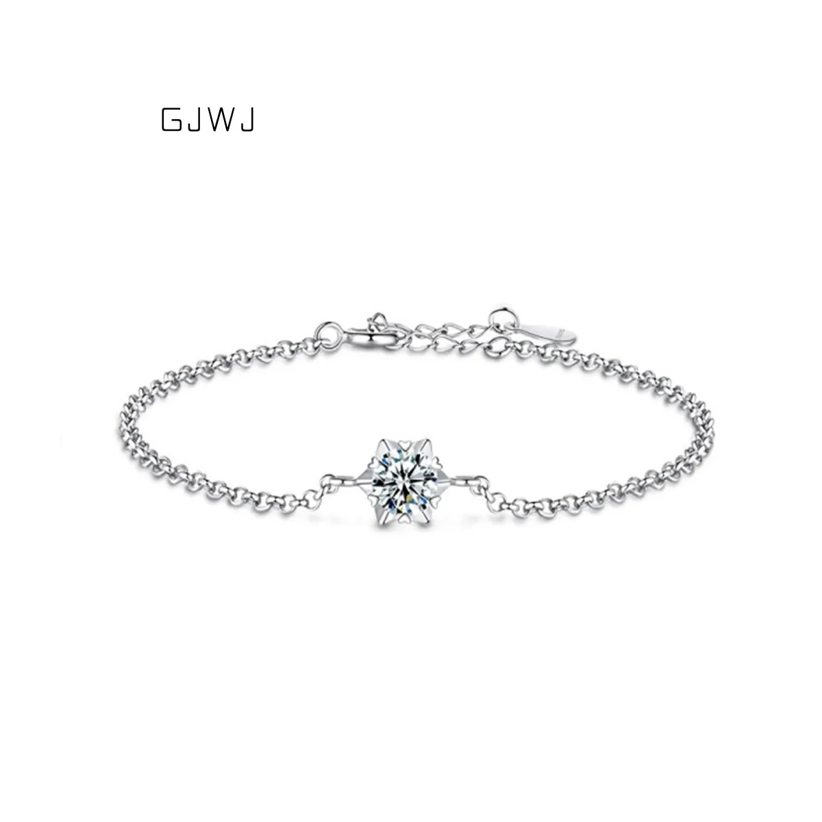 

Женский браслет из серебра 925 пробы, с муассанитом 1 карат