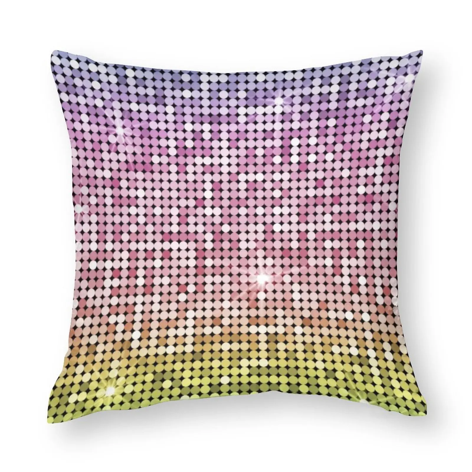 

Блестящий чехол с принтом подушки блестящий шар Радуга Весенняя квадратная Подушка Чехол из полиэстера облегающий чехол на молнии