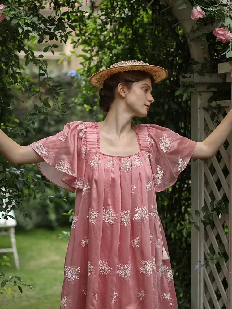 Женское облегающее Хлопковое платье Lyocell во французском стиле изысканное