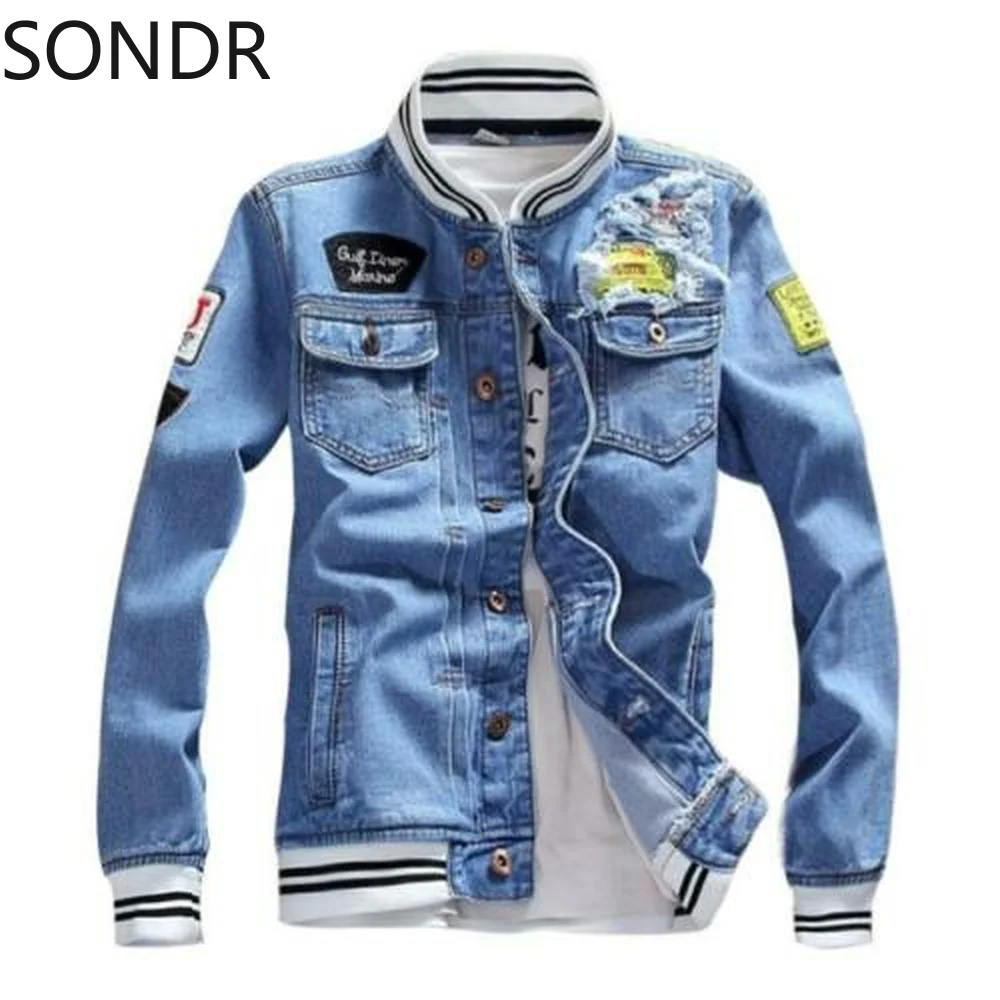 

Men's Denim Jackets Harajuku Style Stylish Western Jeans Trucker Coat Slim Fit