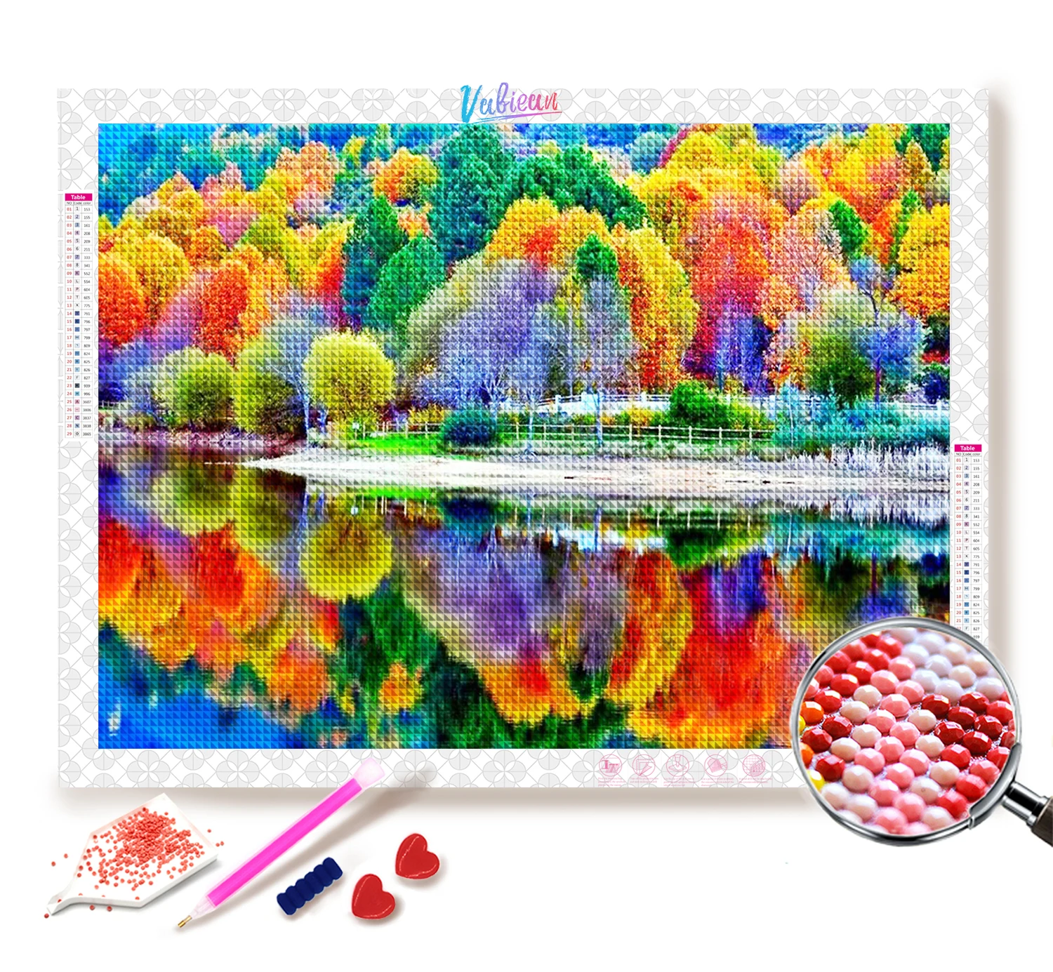 

5D DIY Diamond Painting Colorful Forest Cross Stitch Diamond Embroidery Welcome Picture of Rhinestones Home Decor quadro