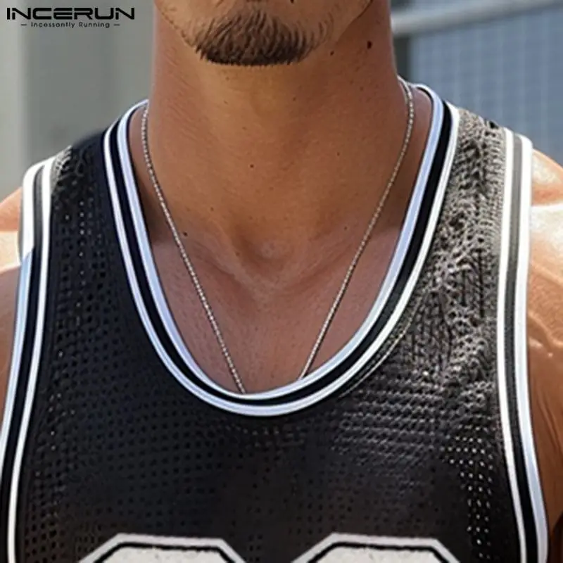 Мужские полупрозрачные сетчатые футболки с коротким рукавом