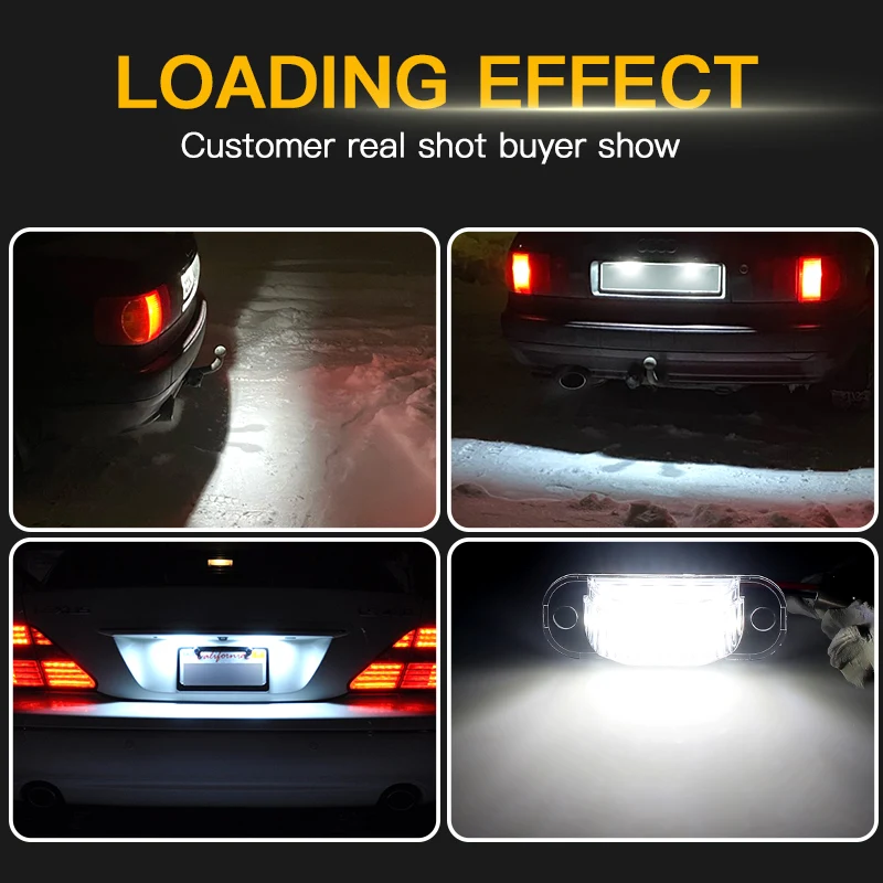 Светодиодные лампы номерного знака для Audi 80 B4 1992-1996 Cabrio 1992-2002 100/S4 C4 1991-1994 A6/S6 1994-1997 2
