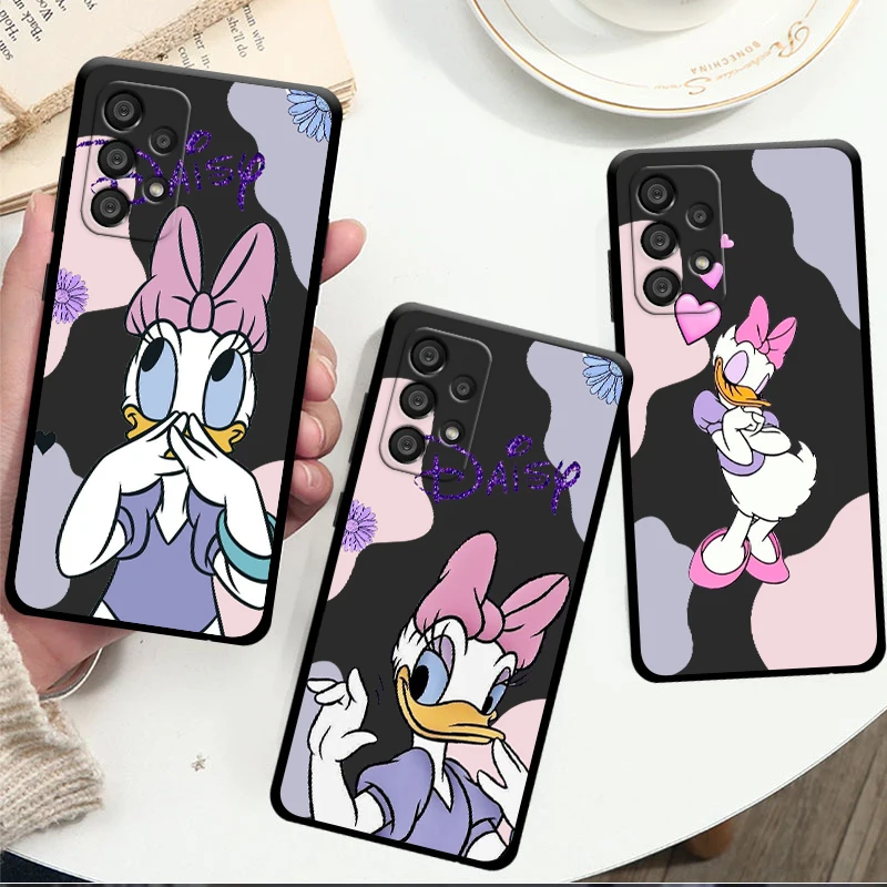 

Cute Donald Duck Daisy Disney Phone Case For Samsung A72 A71 A53 A52 A51 A31 A42 A32 A23 A22 A21S A13 A12 A03 A02 Black Cover