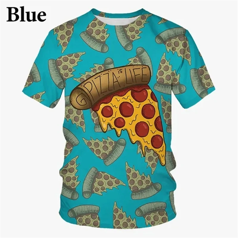 Футболка Мужская/женская с коротким рукавом и 3D-принтом пиццы